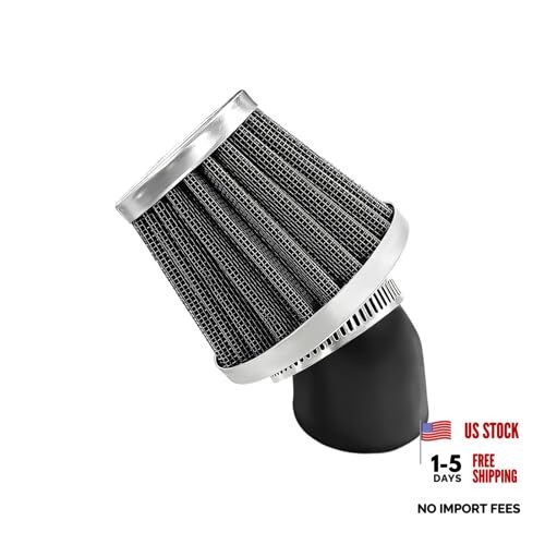 Rubber Tube Air Filter, Elbow Conical Air Filter for Motorcycle 38mm Bent