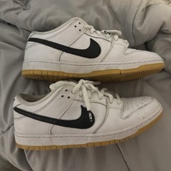 Nike SB White/Black Low Top Skateboarding Shoes Gum Sole US 12