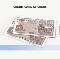 Food Stamps Welfare USDA Funny Skin Credit Debit Card Sticker Cover Set