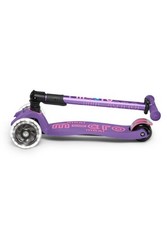 Micro Kickboard | Maxi Foldable LED Kids Scooter for Ages 5-12 | Purple