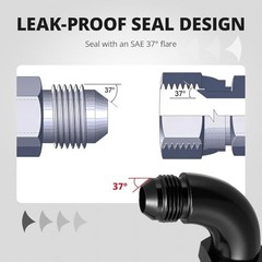 8AN Flare to 8AN ORB Male Full Flow Fitting Adapter 8AN to 8AN ORB 90 Degree