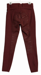 Montar Breeches Full Seat Grip Size Eur 38 Plum Burgundy Bling Accent Dressage