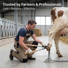 34″ Heavy Duty Animal Hoof Trimmer With Wooden Handle And 5″ Black Cutting Head