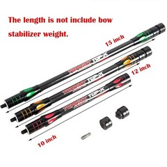 MILAEM 10 Inch 12 Inch 15 Inch Archery Bow Stabilizer Balance Bar Rod Side Ro…