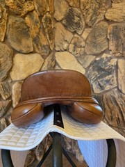 18″ Schleese Link I Havana Brown Monoflap Dressage Saddle X- Wide Tree