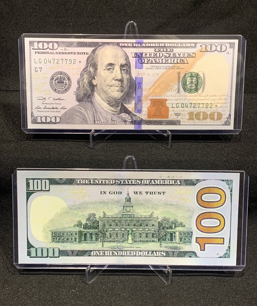2009 SERIES $100 One Hundred Dollar (STICKER!) STAR NOTE (LG 04727792 ⭐️) READ!
