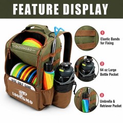 Disc Golf Bag, Durable Disc Golf Backpack Holds 22+ Discs, Large Capacity wit…