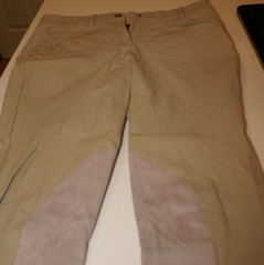 Women’s Size 26L BEIGE Ariat PERFORMER Knee Patch Breeches COTTON BLEND STRETCH