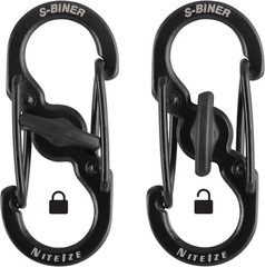 Nite Ize S-Biner Microlock Stainless Steel Durable Carabiner Key Holder 5-Count