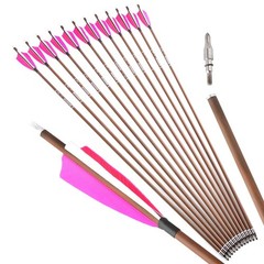 31″ Pure Carbon Arrows Feathers SP340 400 500 600 Compound Recurve Bow Hunting