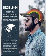 Bicycle Helmet for Adults Small 21″ Rainbow for Women and Men Adjustable NEW