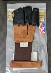 Neet Tan Suede Leather Archery Shooting Glove Medium FG-2H 60242