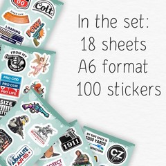 100Pcs Firearm Stickers and Decals, Gun Tactical Stickers Pack- Military Dec…