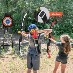 Kids Boy’s Girl Bow & Arrow Archery Set Outdoor Shooting Game w/ Target