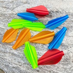 6X 1.75″ Arrow Vanes One-Piece Fletching 7.6mm 6mm 4mm Shaft Archery Bow Hunting