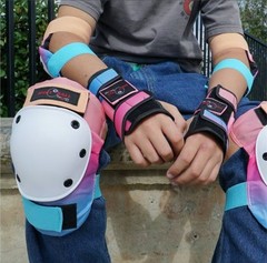 Eight Ball Kids 8+ Pad Set 3pk – Sunset Fade: Elbow, Knee, Wrist Protection