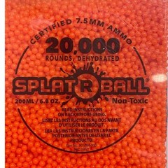 2 New Sealed SplatRball 20,000 Rounds 7.5mm Orange Ammo Certified Splat-R-Ball