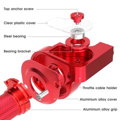 22mm CNC Aluminum Quick Twister Throttle with Cable for CRF50 70 110 Dirt Bikes