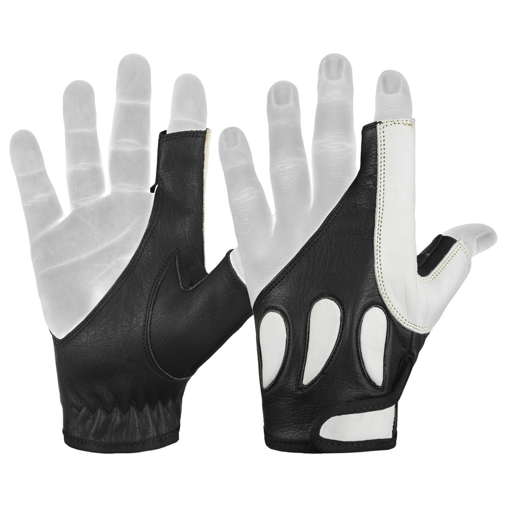 Italian Archery Bow Glove Left hand «Black, Brown , Dark Brown «