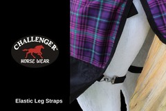 Challenger 1200D Turnout Waterproof Rain Light-Weight Sheet Plaid Horse Blanket