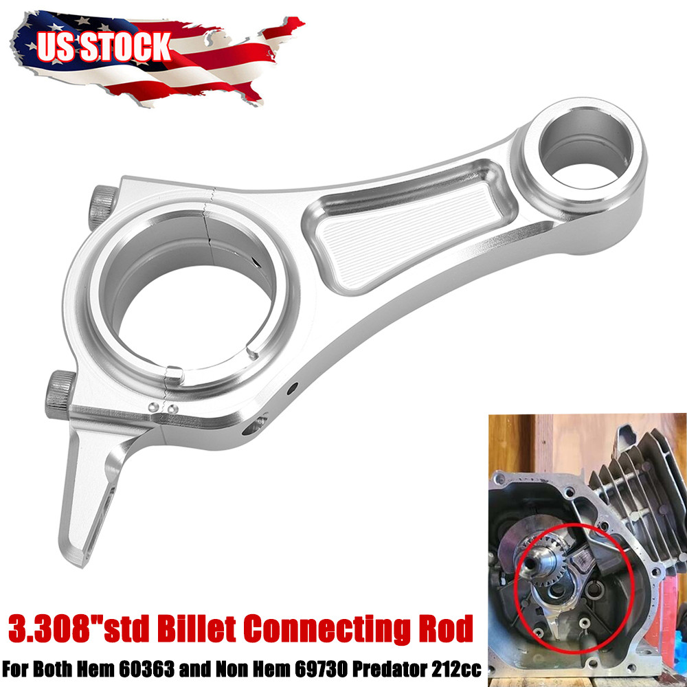 For Predator 212cc Hem 60363 Non Hem 69730 Connect Rod Billet Alum Rod 3.308″std