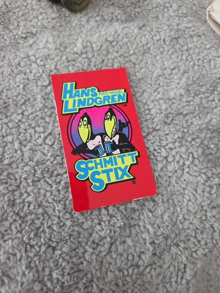 Vintage 1980’s Red Hans Lindgren Pro Model Schmitt Stix Skater Sticker/Decal