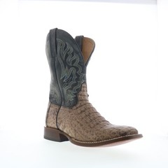 Tony Lama Marfa Caiman TL5258 Mens Brown Wide Leather Cowboy Western Boots