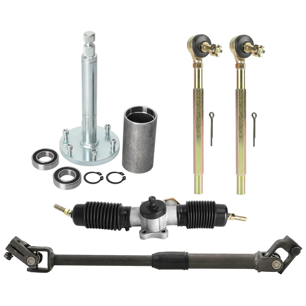 420mm 16.5″ Front Steering + Gear Shaft Rack Pinion Tie Rod End DIY Mower UTV