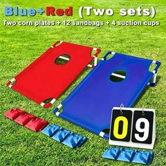 Cornhole Game Set 2 Boards 12 Bean Bags Outdoor Backyard Tailgate Beach Gift