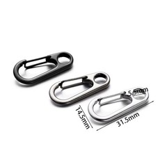 10 Pcs Mini Heavy Carabiner Snap Hook Clip Aluminum Outdoor Camping Key Chain US