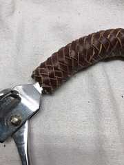 Western Mechanical Hackamore Bit with Braided Leather Noseband 8 » Shank
