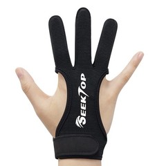 Archery Shooting Gloves Three Finger Leather Protector for Hunting Practice