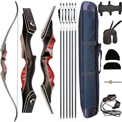 Recurve Bow and Arrow Set, Newset Professional Aldults Archery Hunting Bow Ki…