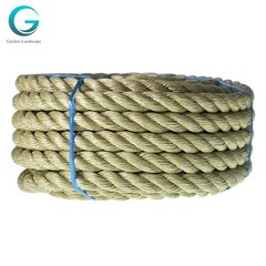 3/4 Inch × 50 Feet Manila Rope 3 Strand Twisted PP Wear Resistant Rope