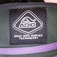 Adio HIM Skater Shoes US 8 Black with Purple Heartagram. Bam Margera.