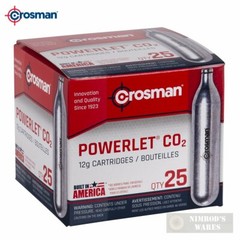 Crosman POWERLET CO2 CARTRIDGES 25-Count 12g Airgun Airsoft 2311 FAST SHIP