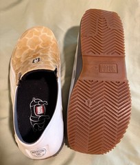 MOZO Men’s Chefs Slip-On Shoes Beige White Animal Print Oil/Slip Resistant