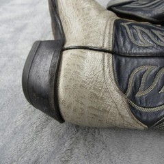 Tony Lama Western Boots Men 8.5D Blue Cowboy Antelope Leather USA Made 8056 RARE
