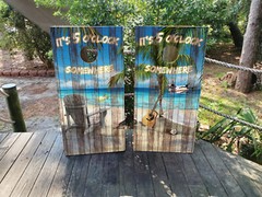 WATERPROOF 5 O’Clock Somewhere Cornhole Board Wraps / Cornhole Decals