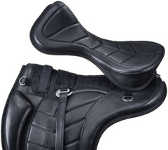 100% Softy Leather All Purpose Treeless leather black saddle Freemax saddle