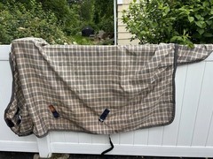 Baker Plaid Horse Stable Sheet 84” w/ Leg Straps