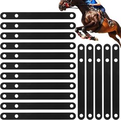 16 Pcs Rubber Spur Straps Adjustable Heel Strap Single Ply Black Boot…