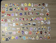 Lot of 200 + Random Pop-Culture Sticker Assortment Logos Cartoon Super Heroes