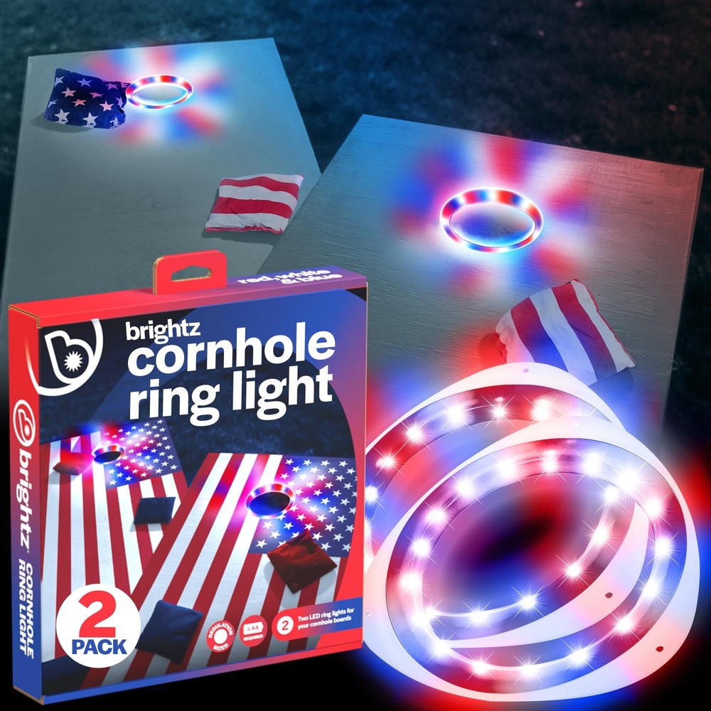 Brightz Cornhole Lights 2-Pack – Cornhole Board Lights Patriotic Usa American