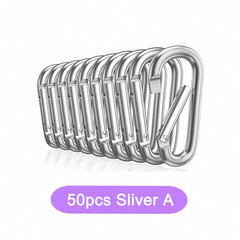 10Pcs Aluminum Carabiner Clip D Ring Set Hiking Gear Keychain Key Holder Loop US