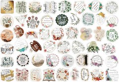 50Pcs Bible Verse Stickers, Inspirational Jesus Sticker, Waterproof, Fade-Resist