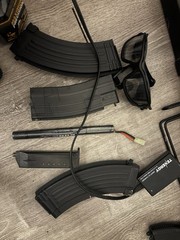 Airsoft Gear Lot AK47 M70AB2 Zastava Kalashanikov AEG Skorpion Shotgun chestrig