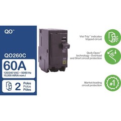 Square D QO 60 amps Standard 2-Pole Circuit Breaker