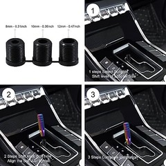 Long Shift Knob Weighted Aluminum Alloy Polished Metal Driving Multicolor