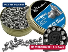 HARPEX Athenas .22 Cal Airgun Pellets – 17.9 Grain Pointed Design – High Accurac